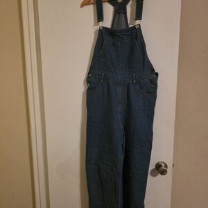 SHEIN Dark Blue Denim Overalls